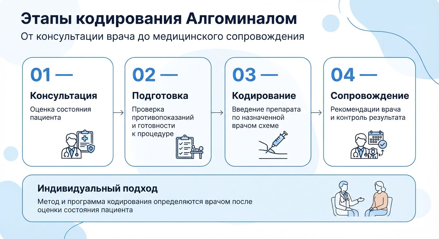Кодирование препаратом «Алгоминал» в Донском инфографика